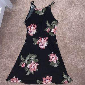 Floral High neck fit n flare dress